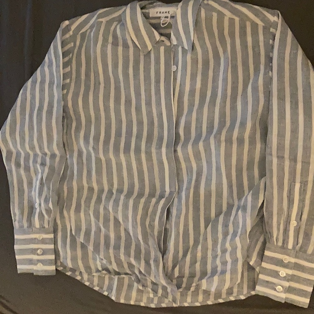 Frame tie front shirt